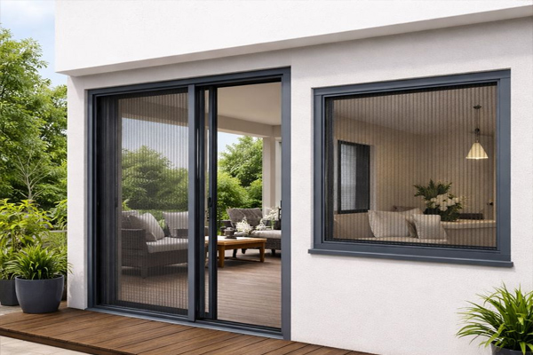 Pleated Mesh Door Windows