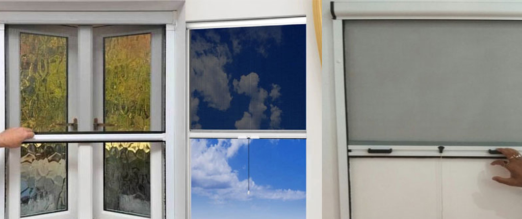 Roll Down Mesh Door Windows